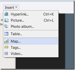 Insert Maps in Windows Live Writer